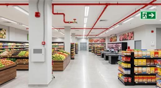 Demonstração de projeto de instalações de sistemas de combate e prevenção a incêndio em um comércio de supermercado